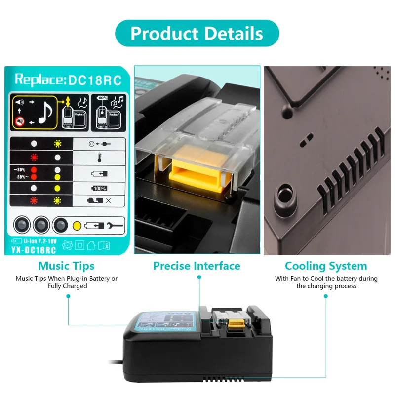 

Met Lader BL1860B oplaadnaked 18V 5000Mah - Makita 18 5Ah BL1840 BL1850 BL1830 BL1860 LXT400