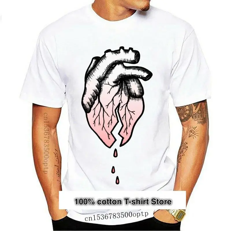 

Camiseta blanca с сердцем roto для hombre, ropa de marca, sudadera de verano, высокое качество, новинка, 2021