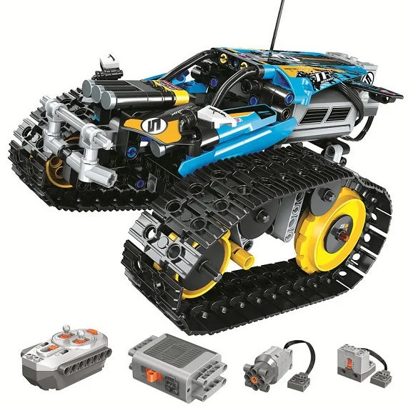 

418pcs RC High-Tech Car Stunt car Racing Tracked Off-road Vehicle Compatible With 42095 Building Blocks Toys For Children's Gift