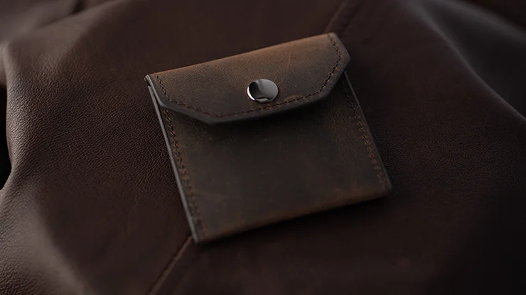 FPS Coin Wallet (Black/Brown) Hand Made Leather Purse Professional Magician Accessories Magic Tricks Gimmick Props Close up | Игрушки и