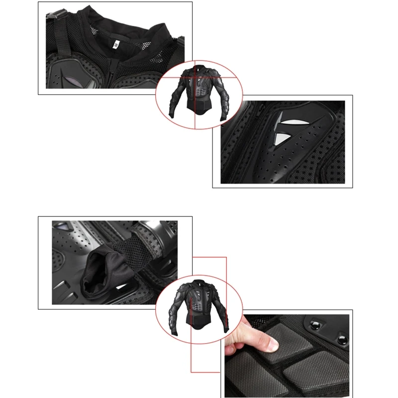 

Adult Motorcycle Bike Body Armor Protective Gear Chest Back Protector Arm Protection Pads for Motocross Skiing