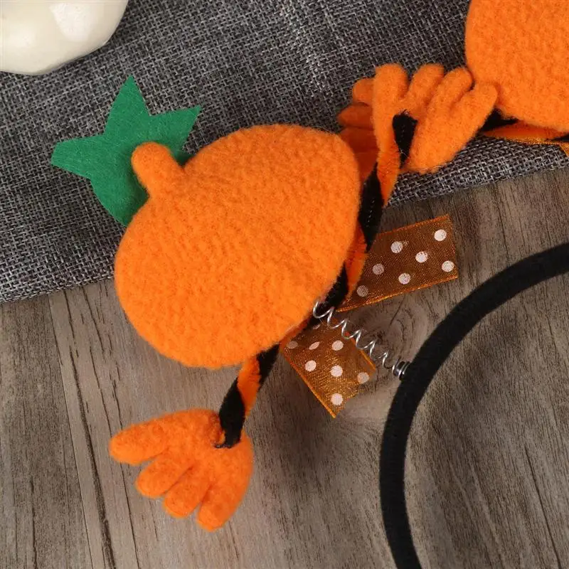 Детская тыква для девочек с зеленым листом светодиодный светильник на Хэллоуин