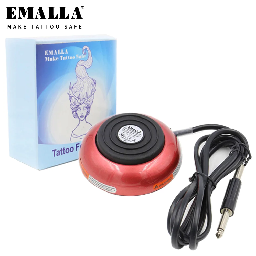 

EMALLA Tattoo Foot Pedal Foot Switch Clip Cord Kits Pedal For Tattoo Machine Makeup Tools Tattoo Power Supplies Tattoo Supplies