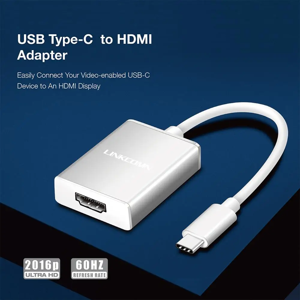 Адаптер Linkcomn USB-C type-C для HDMI 4K Ultra HD 2016P 60Hz | Компьютеры и офис