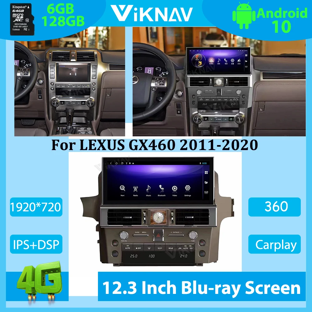 

GPS Navigation 12.3 INCH Android Car Radio For LEXUS GX460 2011-2020 DVD Multimedia Player Audio Auto Stereo Head Unit 2 Din