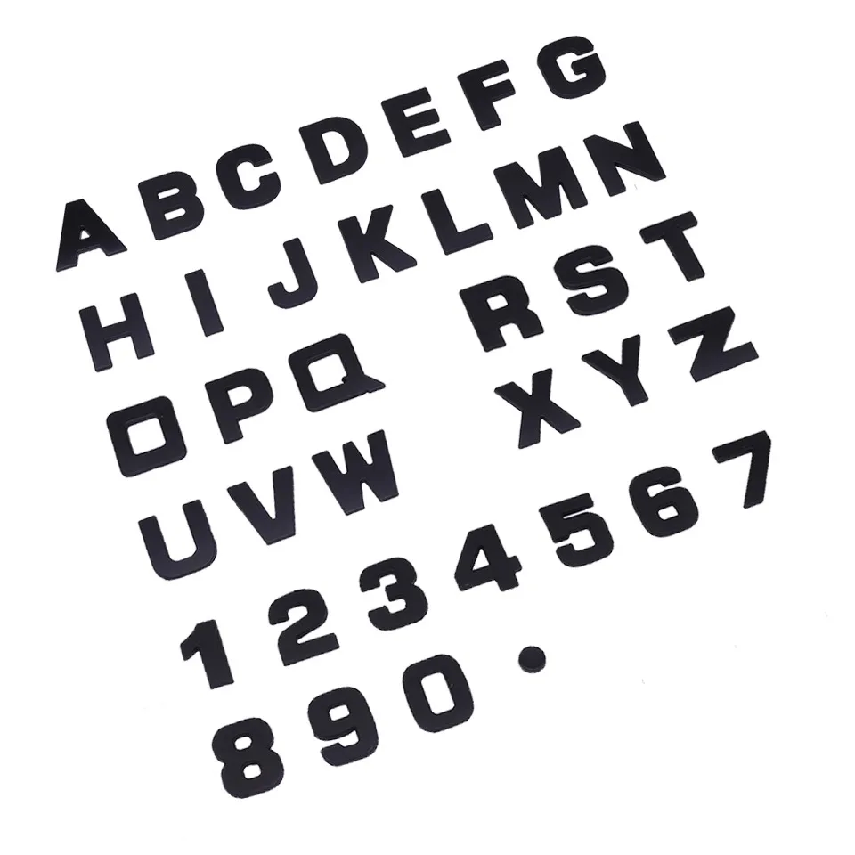 Буквы 3d металлический наклейка снаружи автомобиля ABC 123 хромированный Алфавит