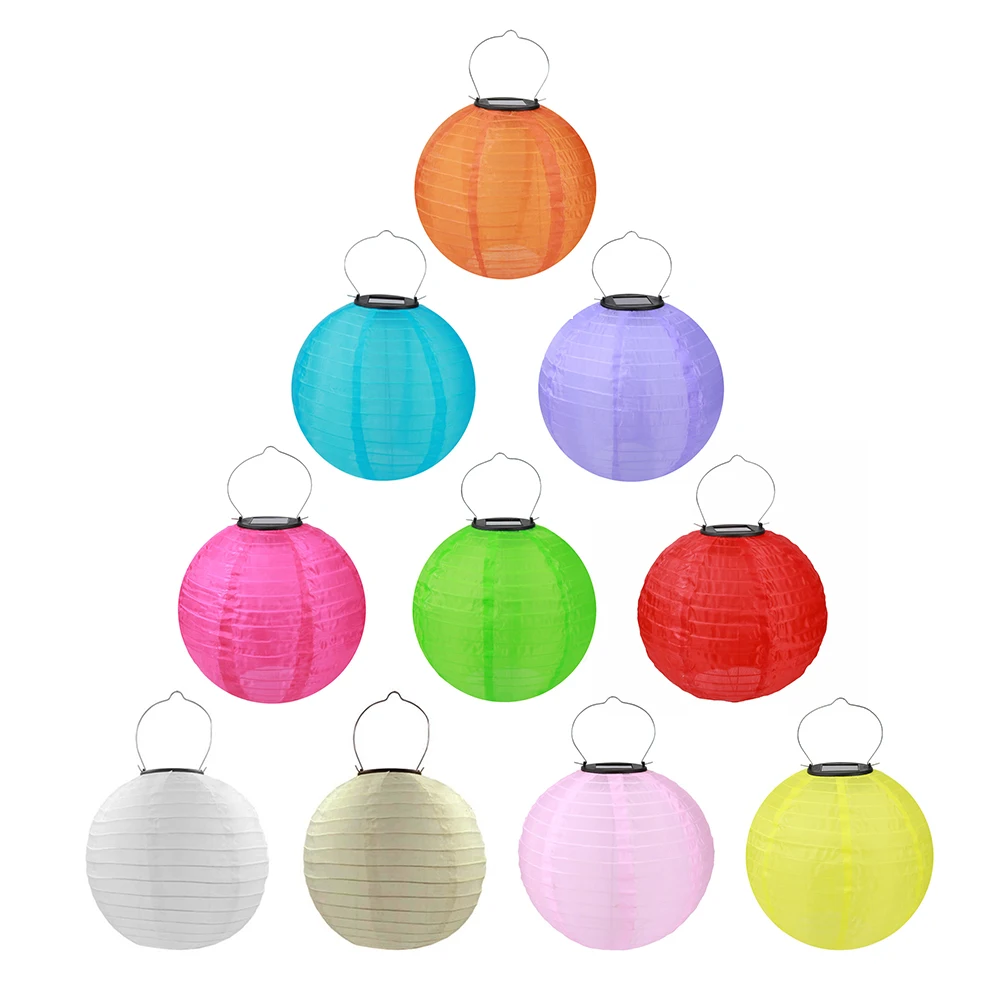 

LED Solar Light Lantern Outdoors 20cm Waterproof Decorative Lamp Hanging Light for Yard Festival Celebration Party Decoration