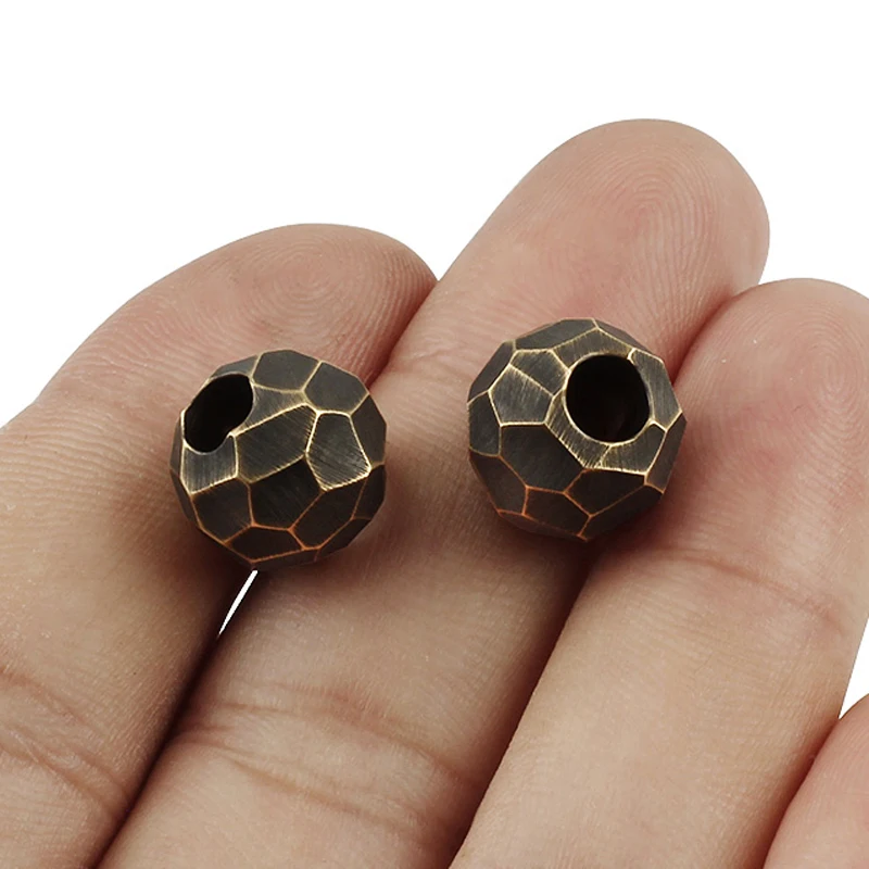 1 шт./лот винтажные круглые латунные бусины для ножа шариковые в форме веревки