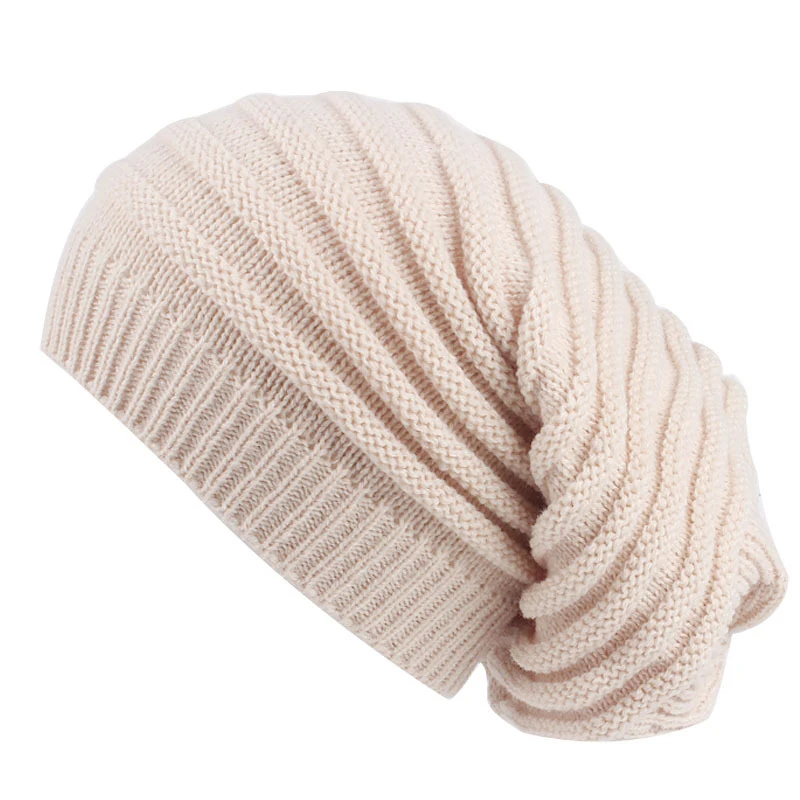 Модная мужская и женская шапка бини вязаная Лыжная Шапка Зимняя теплая свободная