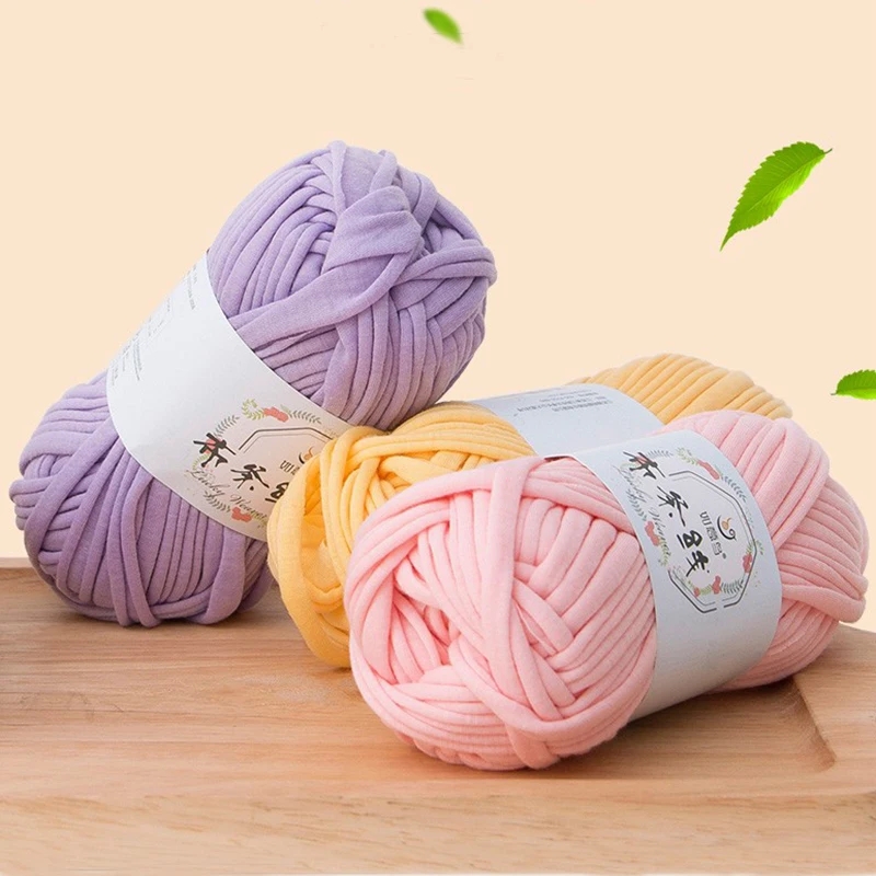 100 г/шт. толстая пряжа мягкая цветная тканевая для ручного вязания тканый