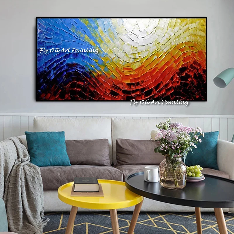 

Handmade Colorful oil painting large modern oil painting hand-painted abstract painting living room wall decoration art picture