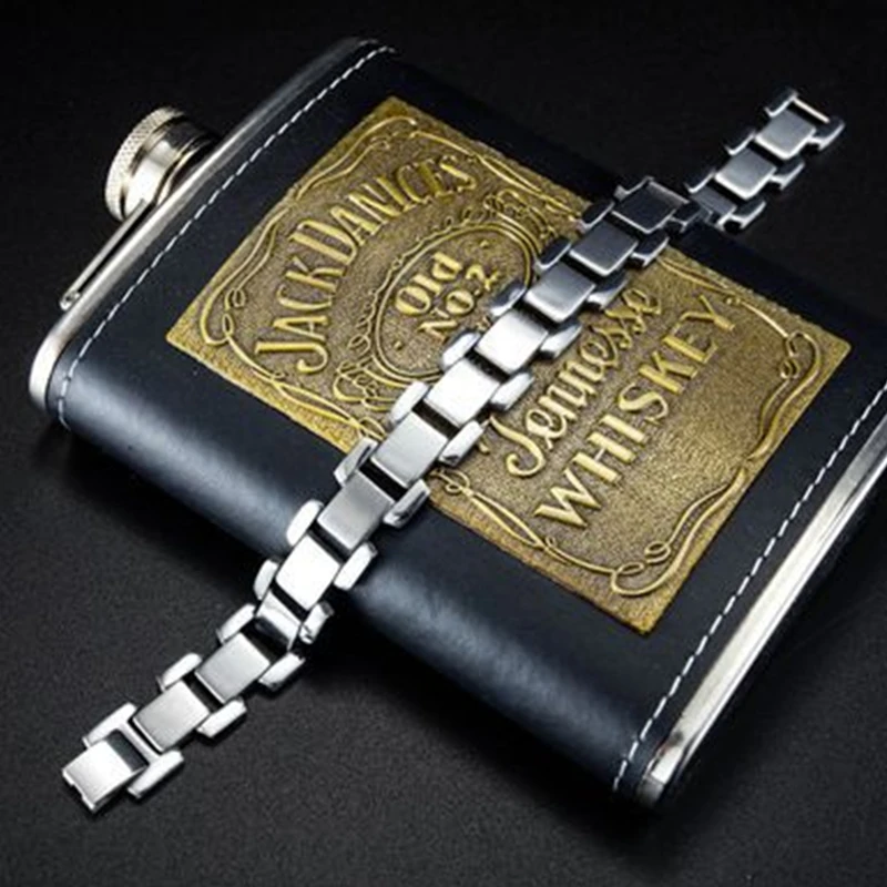 

Fashion 14mm Stainless Steel Chain Bracelets for Women Classic Jewelry Wholesale Watch Armband Pulseras Mujer Drop Shipping