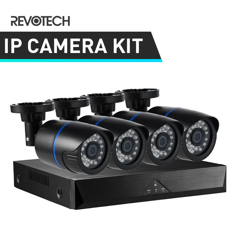 Водонепроницаемая цилиндрическая IP-камера видеонаблюдения HD H.265 4 канала 3 Мп/1080P |