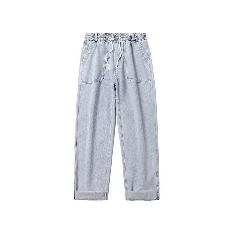 

Hot sell 2021 new spring autumn Denim men's loose trousers casual cowboy wide leg pants teenagers black baggy harem jeans men