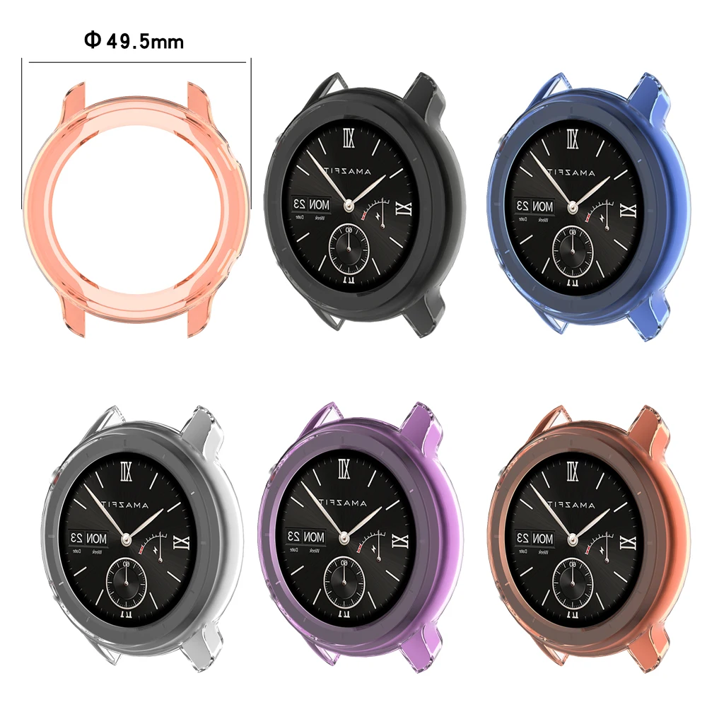 Защитный чехол из ТПУ Для Xiaomi Huami Amazfit GTR 42 47 мм защитная рамка для корпус часов