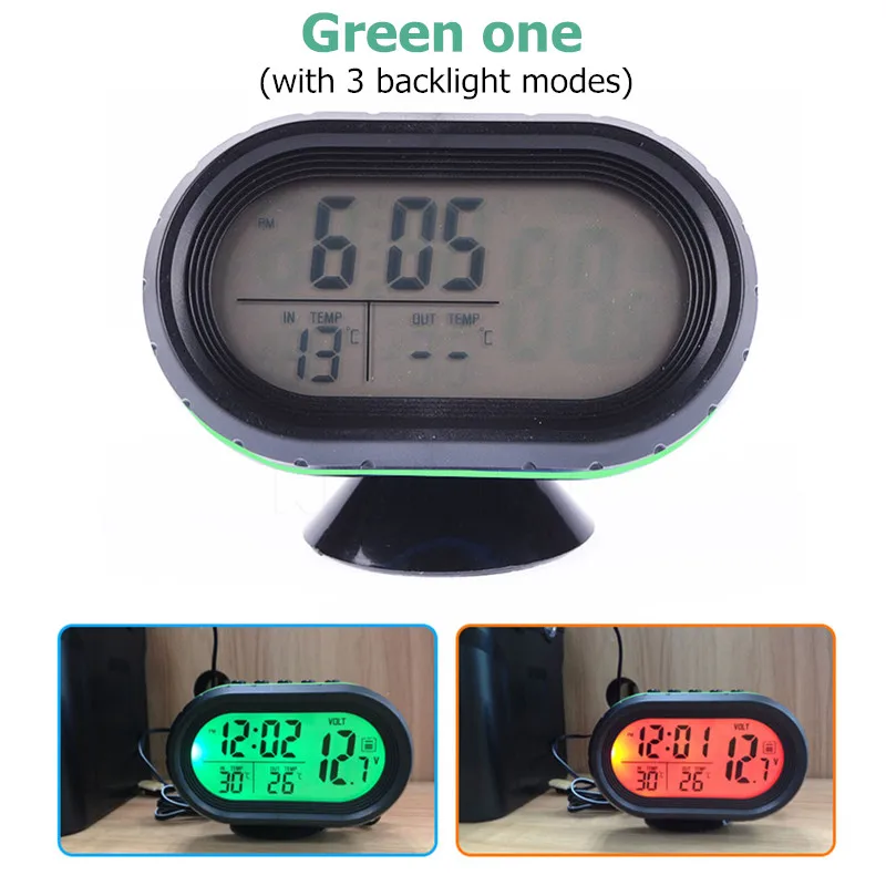 Цифровые Автомобильные часы sikeo автомобильные с термометром подсветкой двойным