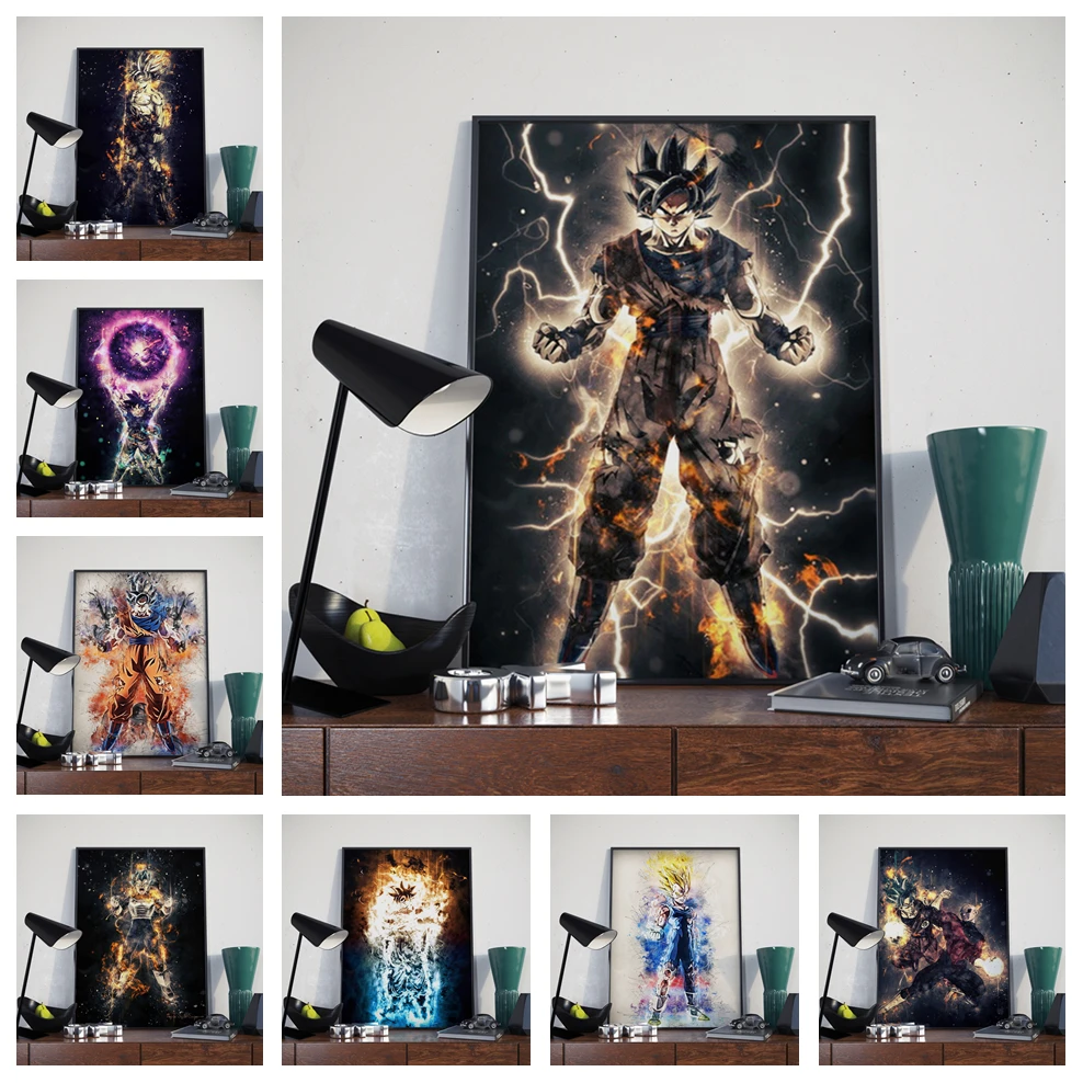 

Japanese Anime Poster Wall Art Painting Print Cartoon Canvas Poster Pictures for Room Bedroom Home Decoration
