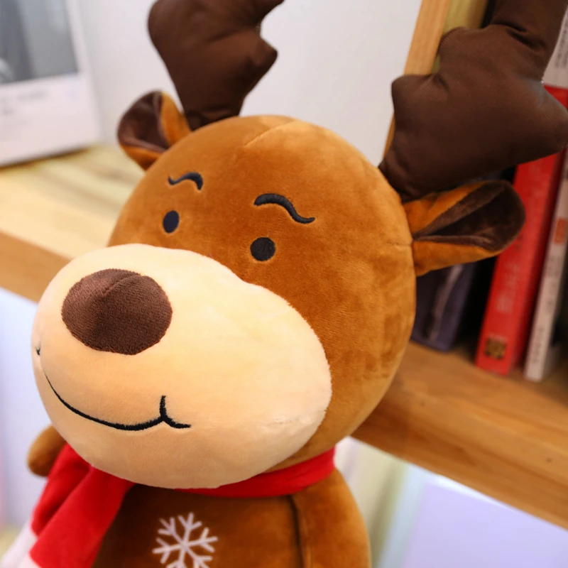 

22CM New Soft Christmas Deer Plush Deer Christmas Decoration For Home Ornament Happy New Year Christmas Gift Kids Gift