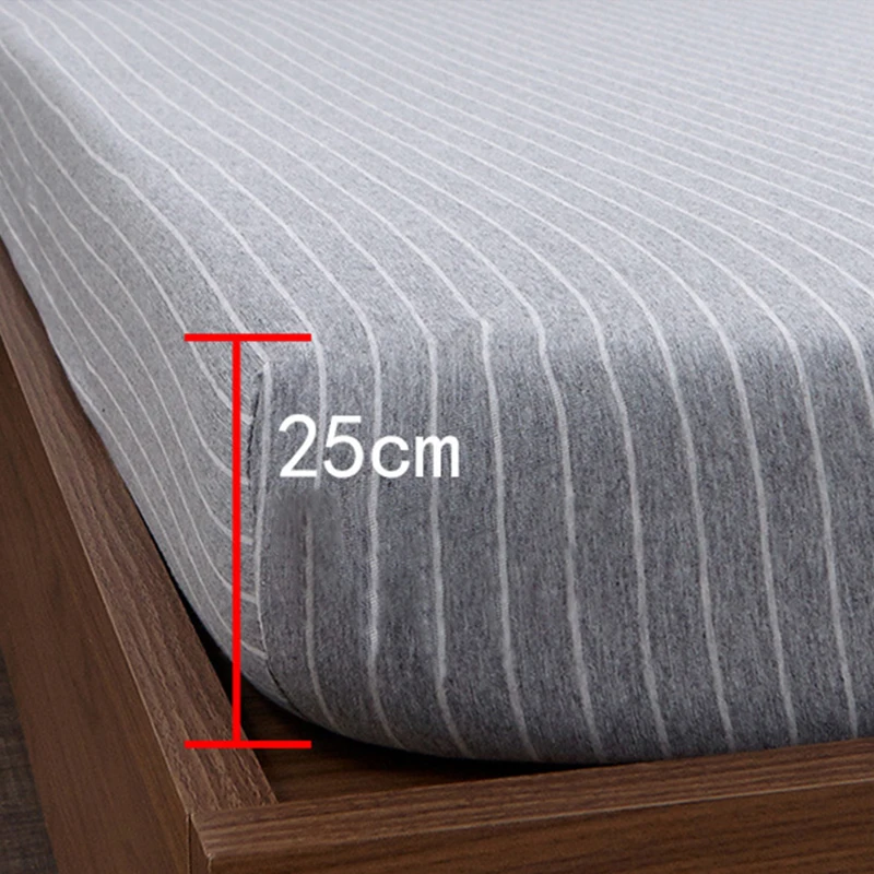 100% хлопок трикотажный матрас защитный с принтом покрывало для кровати простыня