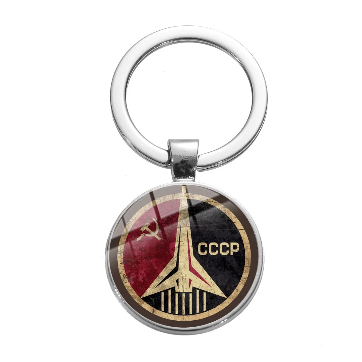 Style 5 SONGDA высокое качество СССР CCCP советский брелок серповидный молоток Россия эмблема коммунизма знак стеклянный камень металлический кулон брелок держатель - Цвет: Style 5