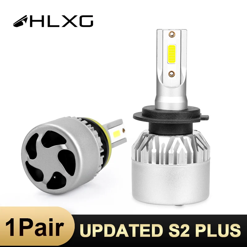 Hlxg H4 LED авто обновления S2 Автомобильные фары лампы 72 Вт 8000LM автомобильные