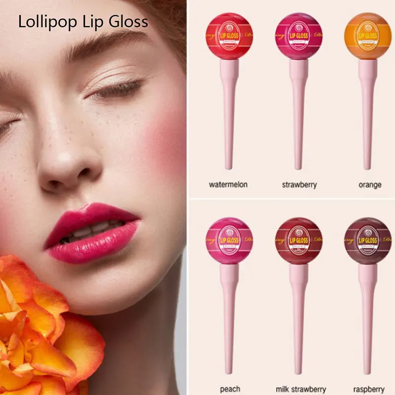 

Elegant Lollipop Lip Glaze Tint Waterproof Lip Gloss Stain Moisturizing Flash