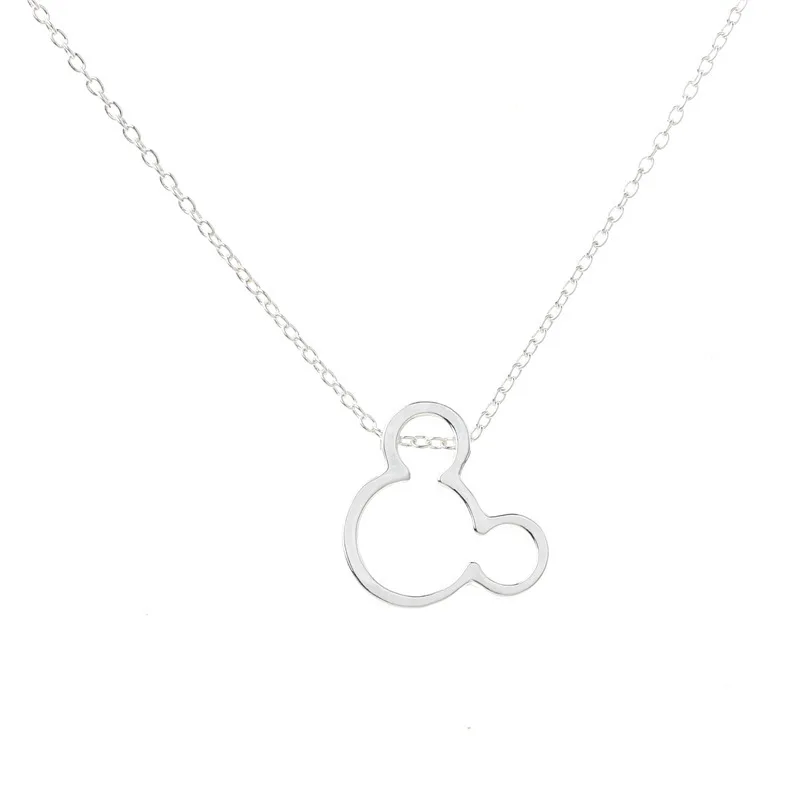 Disney титановое стальное покрытие Микки кулон в виде мыши для девочек многослойное