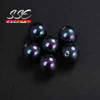 5pcs half drilled natural colorful shell pearl powder round beads 6 8 10 12mm for jewelry making diy earring studs accessories