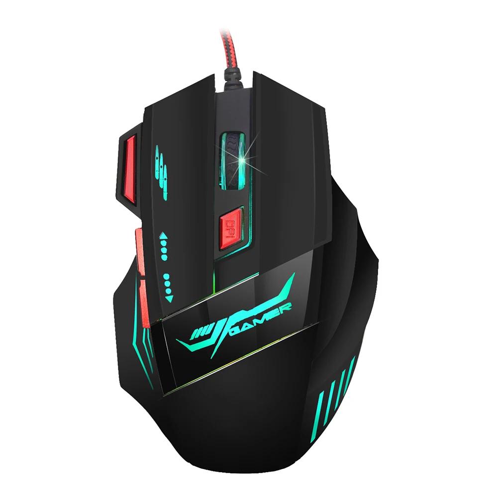 Светодиодная оптическая лампа 3200DPI геймерская мышь для ноутбука и ПК с 7 кнопками
