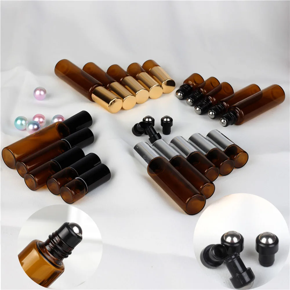 Флаконы для ароматерапии флаконы из янтарного стекла с эфирными маслами 1/2/3/5/10 мл