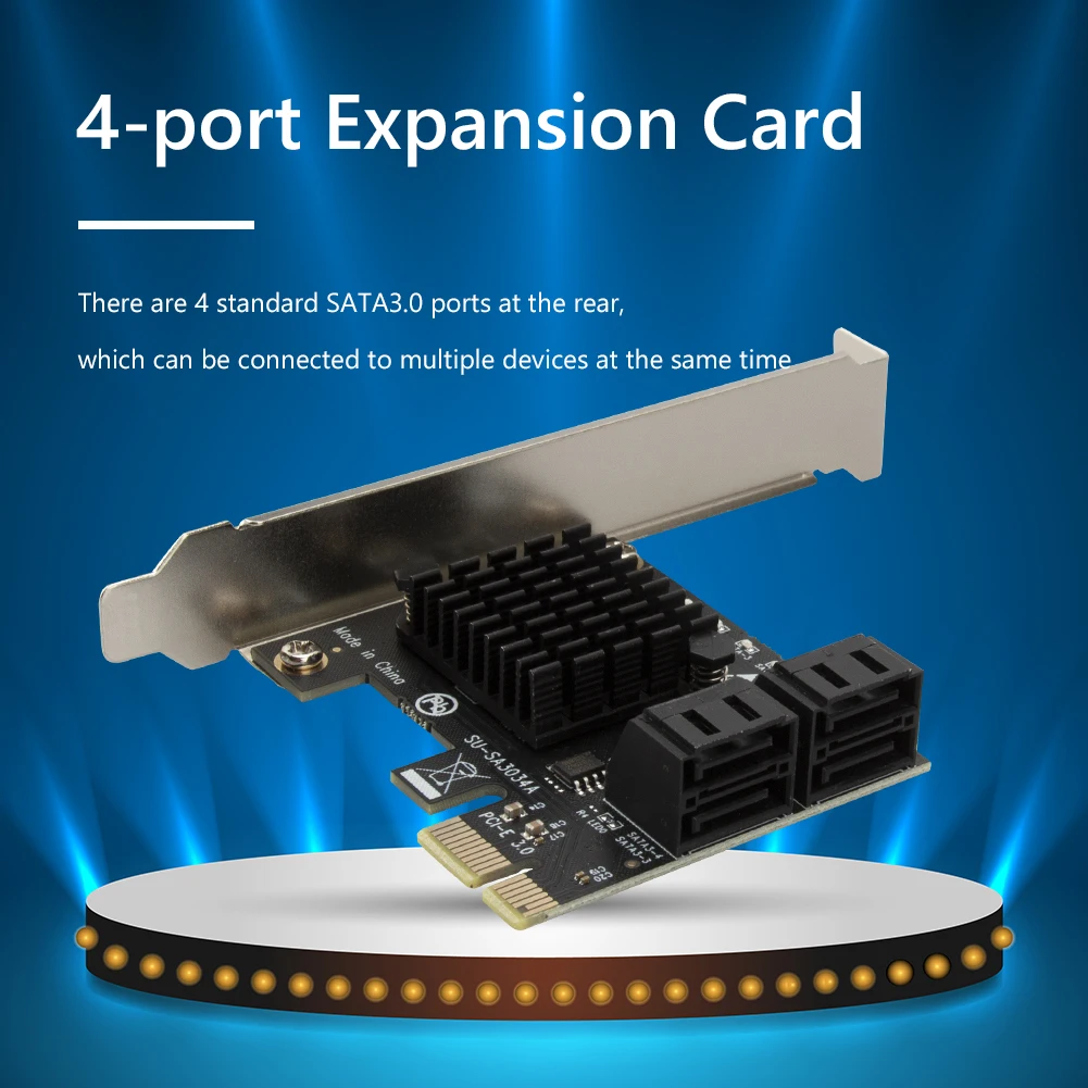 PCI Express Sata контроллер 4 порта 6G PCI-E к адаптер для расширенного майнера карточка SSD