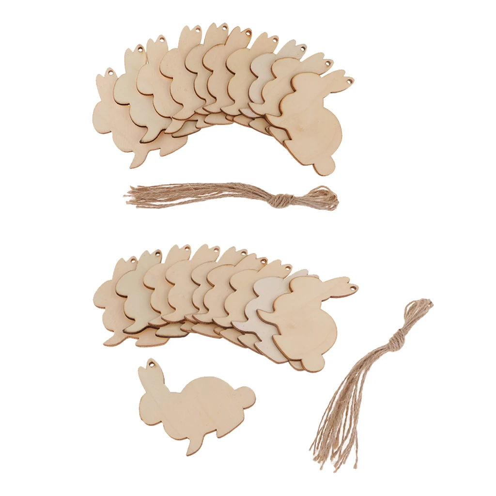 

20x Wooden Animal Crafts Unpainted Cutouts Wedding Party Holiday DIY Decors
