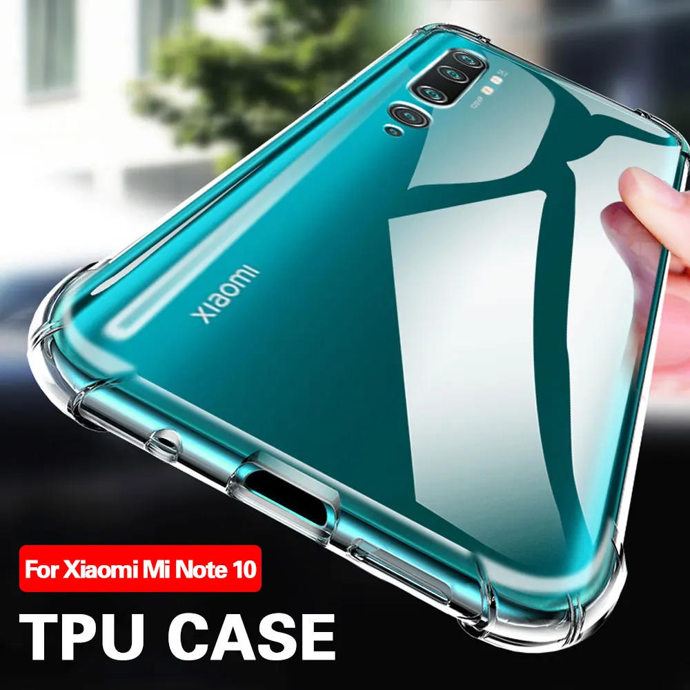 Роскошный ударопрочный прозрачный силиконовый чехол для телефона Xiaomi Mi Note 10 Note10 Pro Lite 10Pro 10Lite с воздушной