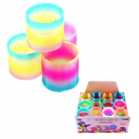 4pc spring rainbow toy funny gifts childrens creativity magical circle plastic toys coil early development educational folding