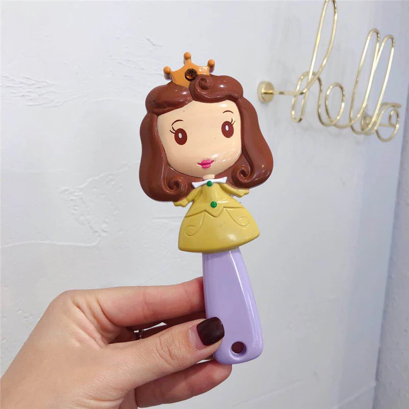 Дисней Принцесса замороженная щетка для волос brosse cheveux Kids нежная Антистатическая щетка кудрявый клубок Русалка щетина ручка Клубок Расческа