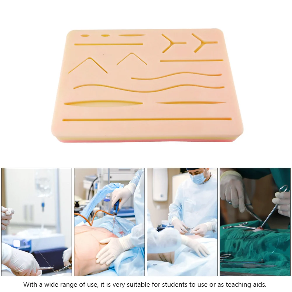 

1pc Realistic Suture Training Supplies Silicone Suture Artificial Skin Module