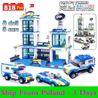 818pcs city police station building blocks kit compatible city police swat car bricks friends stem toys for children boys gifts