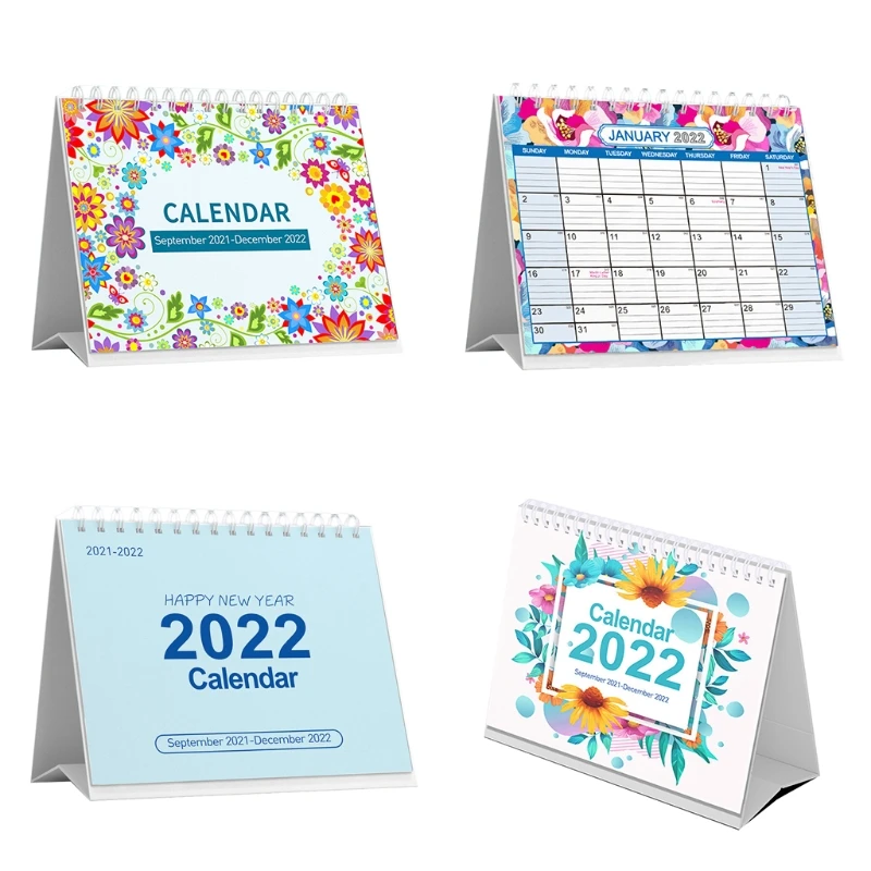 

Календарь на столе 2021-2022, календарь на 16 месяцев, 21-декабрь. 2022 двухпроводные блоки с линейным соединением, двухсторонние для дома и офиса