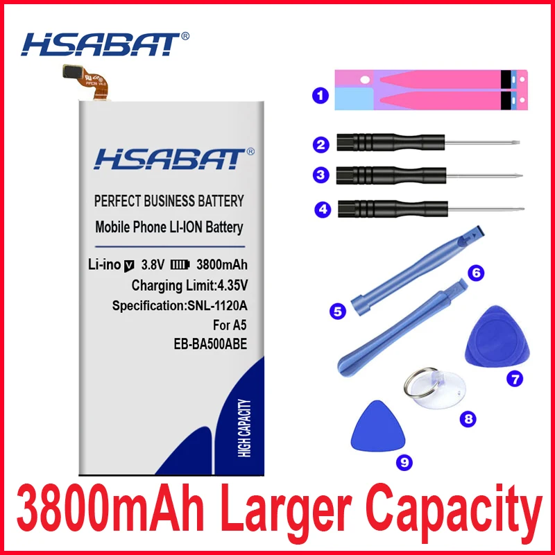 3800 мА/ч, EB-BA500ABE Батарея для samsung Galaxy A5 A5000 A5009 A500F A500H SM-A500F A500K SM-A500FU SM-A500