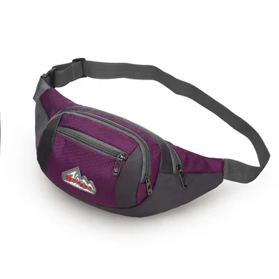 nylon-purple Повседневная Кожаная поясная сумка, мужская сумка для денег, телефона, поясная сумка в винтажном стиле, мужская кожаная поясная сумка, маленькая Дорожная сумка на пояс, мужская сумка - Цвет: nylon-purple