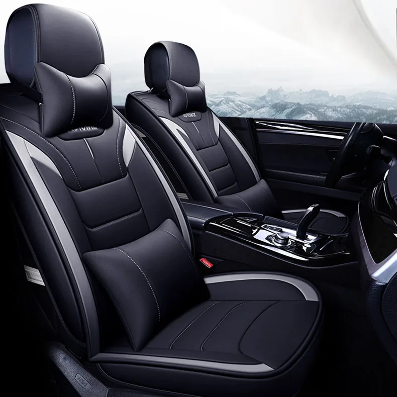Автомобильный чехол на сиденье полный комплект кожаный для lada granta renault logan kia camry