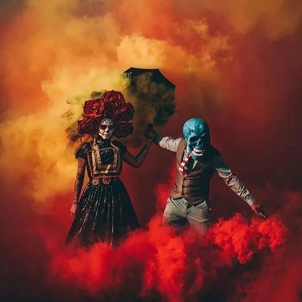 Красочный эффект дымовая трубка бутылка студия автомобиль фотография игрушка