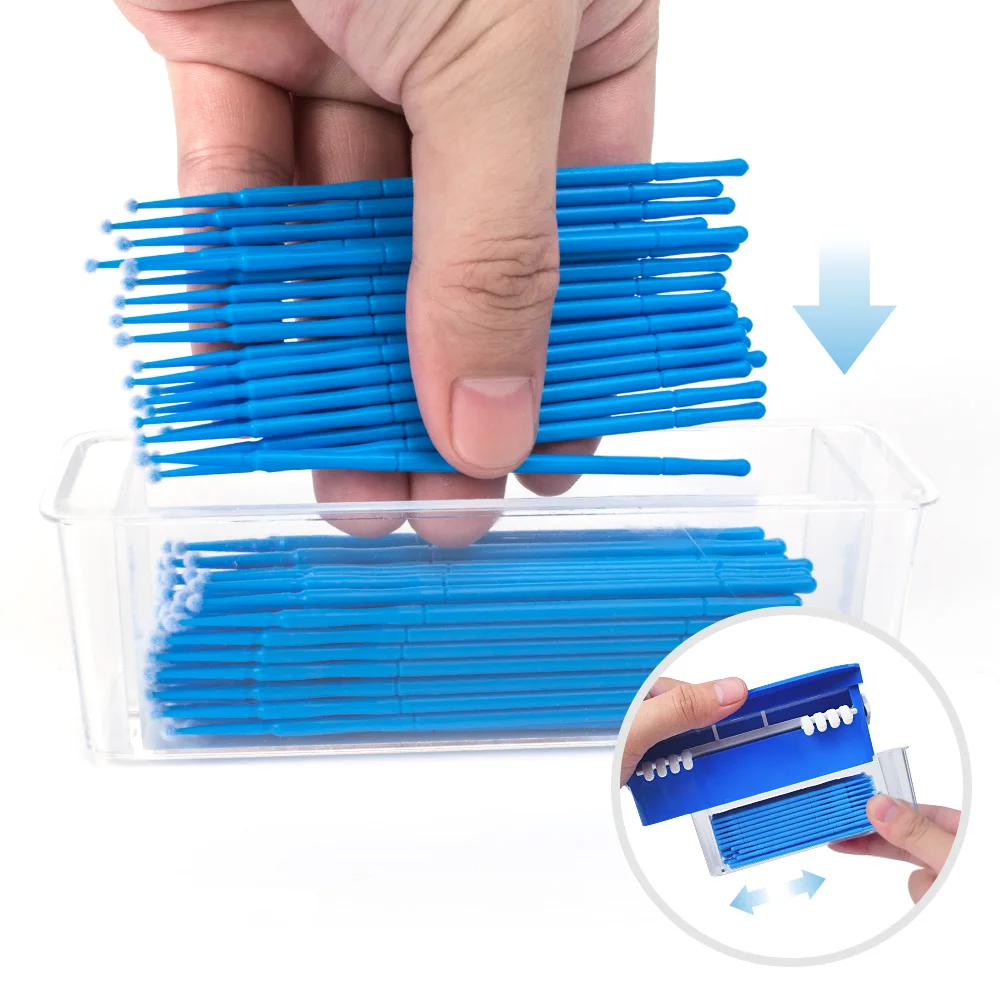 2 цвета одноразовый микро аппликатор наконечник гнущиеся палочки диспенсер для