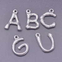 bamboo letters charms 26pcs personality pendant accessories for jewelry making necklace handmade name meaningful gift women men
