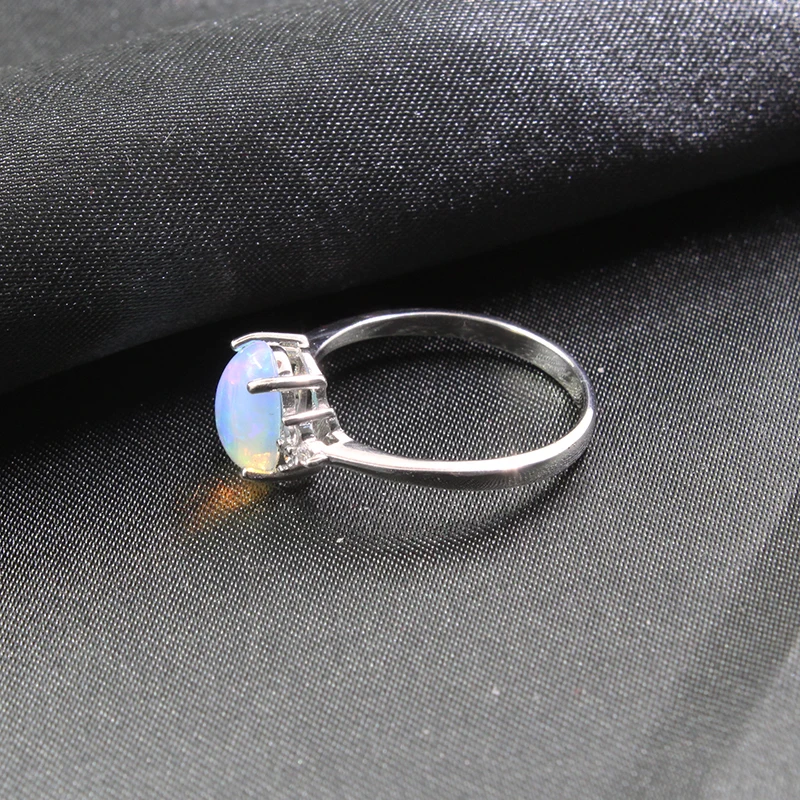 Горячая Распродажа обручальное кольцо с опалом для девушки 7 мм * 9 Натуральная