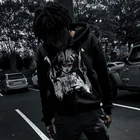 Толстовка с капюшоном и принтом аниме, теплая толстовка в стиле парка Харадзюку, свитшот с капюшоном на молнии, винтажная Толстовка большого размера, женская уличная одежда Y2K