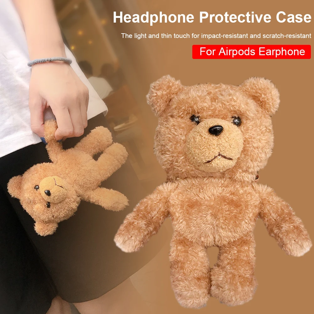 

Anti-fall Silicone Cases For Airpods 1/2 Protective Bear Shape Earphone Cases For Air Pods Protector Case Charging Box Bags