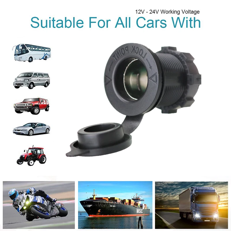 Адаптер для автомобильного прикуривателя штепсельная вилка со светодиодным