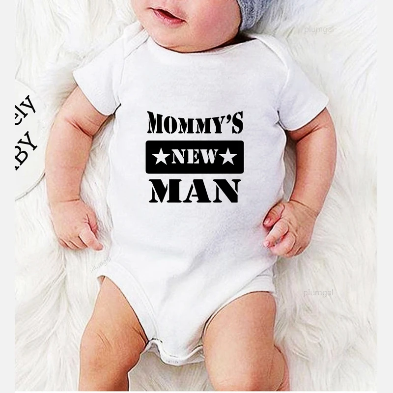 Боди для новорожденных Новые мужские комбинезоны с буквенным принтом Летняя