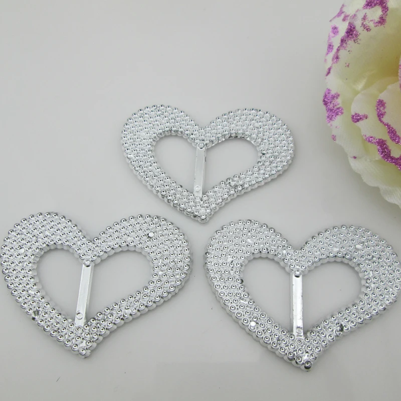 10 шт. симпатичная акриловая пластиковая пряжка с двойным сердцем/Свадебная
